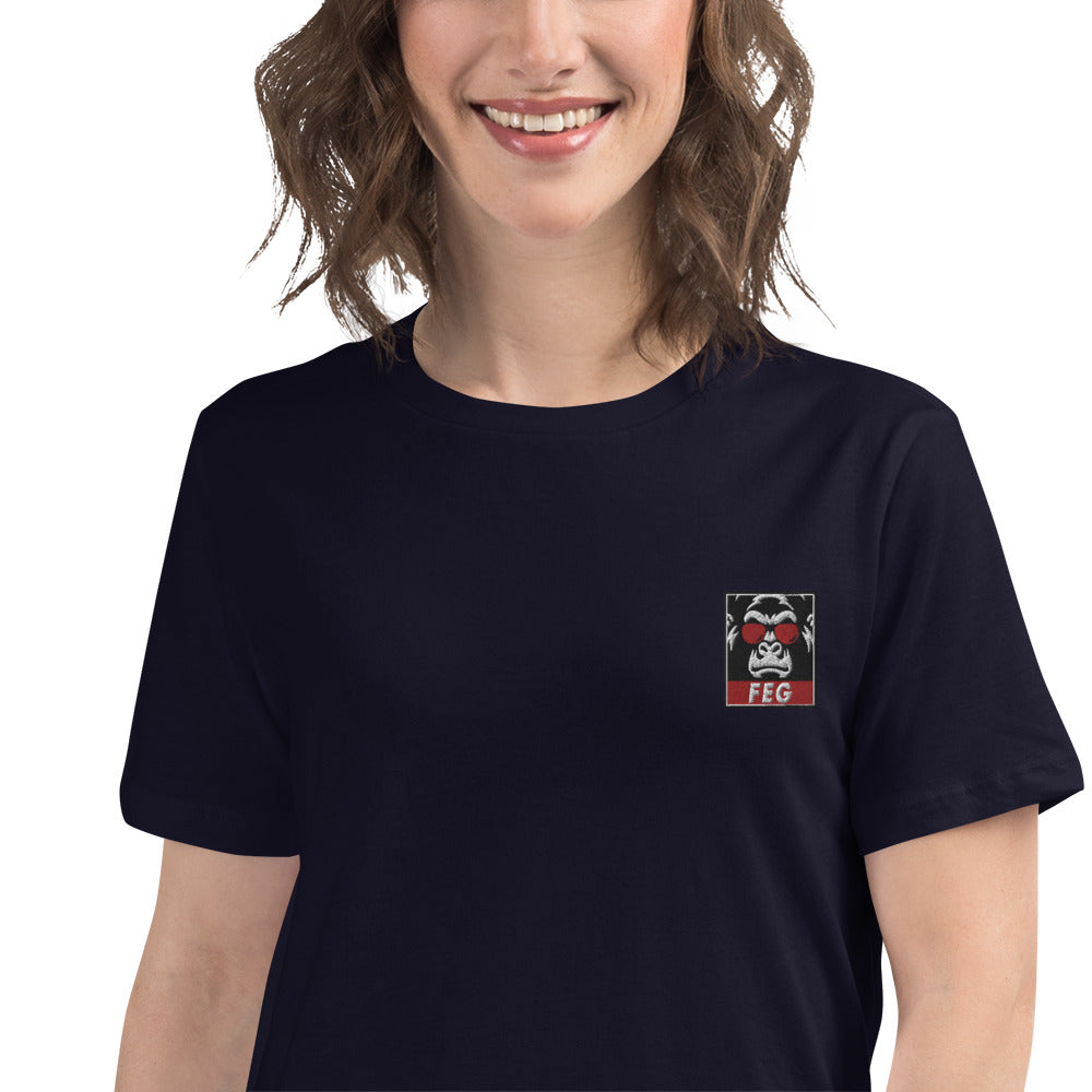 Iconic FEG Women's Relaxed T-Shirt (Embroidered)